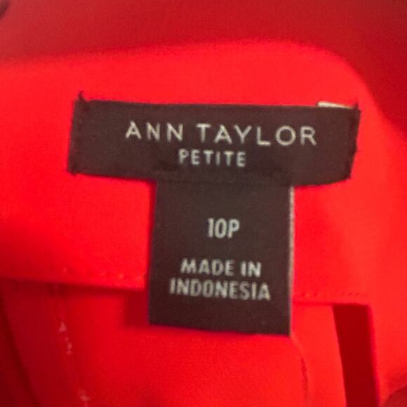 Ann Taylor Red Sleeveless Shift Dress – NWT – Size 10P - Picture 3 of 3